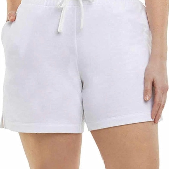 Danskin 2 Pack Soft Active Shorts Blue Tie Dye and White - Picture 2 of 11